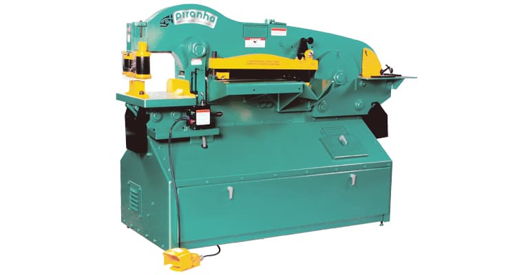 Gulf States Saw & Machine Co. offers the Piranha P-110 Single Operator Iron Worker. Authorized distributor in AL, FL GA, NC, SC, TN, VA, LA, MS and KY.